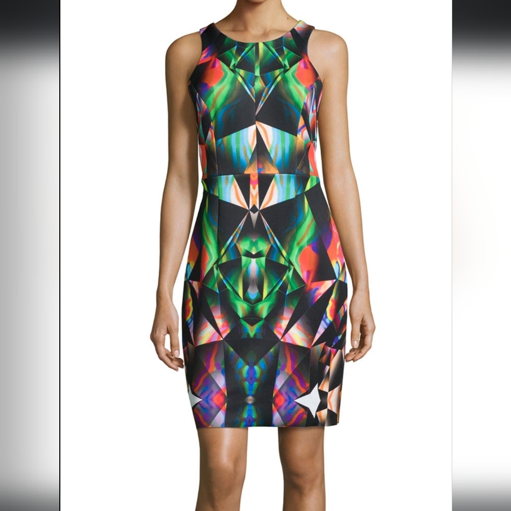 MILLY Prism Print Racerback Sheath Dress 2